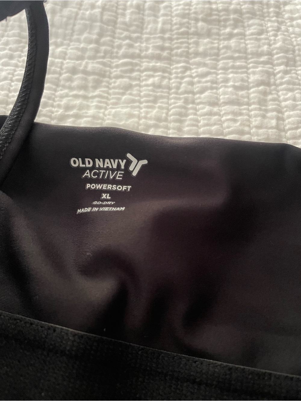 Old Navy Activewear padded Black Spaghetti-Strap Jumpsuit - Picture 2 of 4